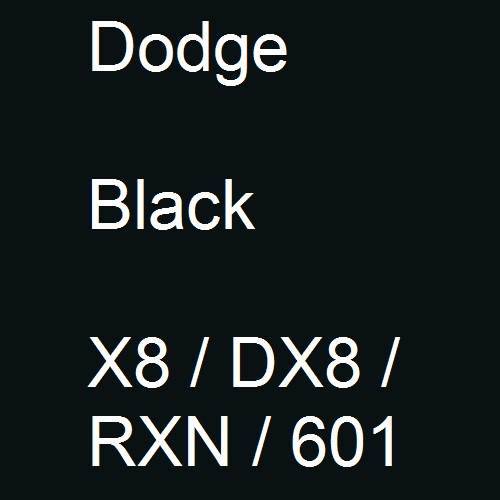 Dodge, Black, X8 / DX8 / RXN / 601.